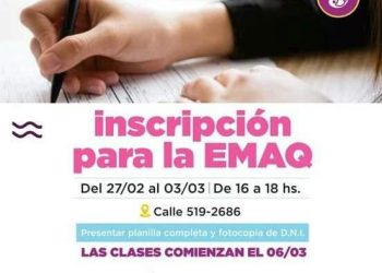Inscripción en la Escuela Municipal de Artes de Quequén