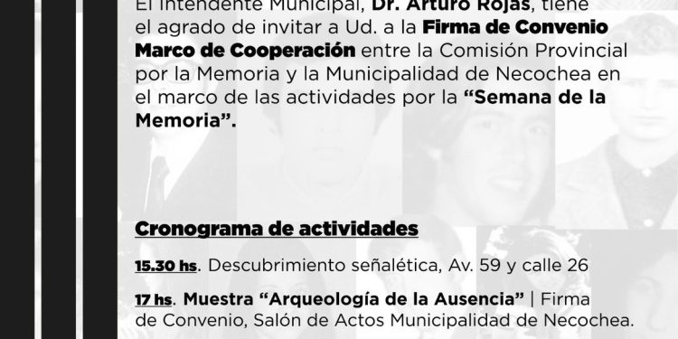 “Semana de la memoria” Inician proyecto de señalización en lugares donde se cometieron crímenes de lesa humanidad