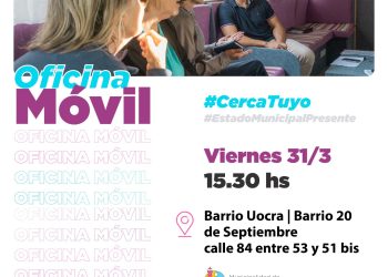 La Oficina Móvil llega esta tarde a los barrios Uocra y 20 de Septiembre.