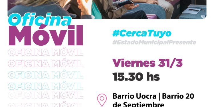 La Oficina Móvil llega esta tarde a los barrios Uocra y 20 de Septiembre.