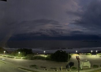 Tormenta sobre la ciudad de Necochea y Quequén