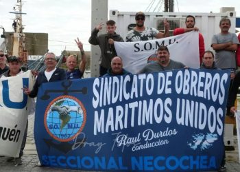 Movilización del SOMU en la mañana de este jueves en Necochea.
