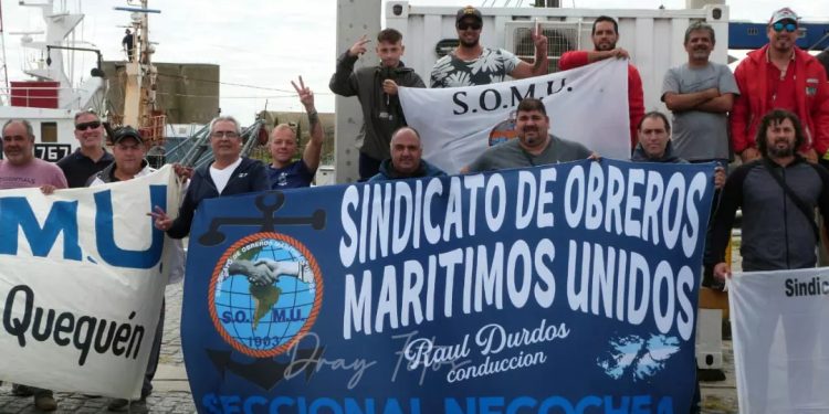 Movilización del SOMU en la mañana de este jueves en Necochea.