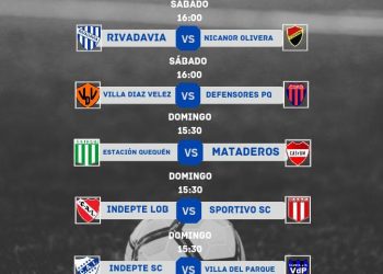 Se programó la sexta del futbol local, con 3 adelantos el sábado