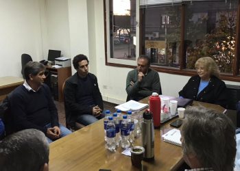 Autoridades de la Usina Popular Cooperativa se reunieron con el Intendente de Lobería.