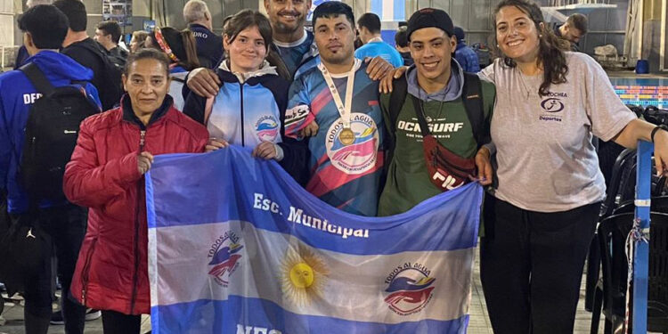 La Escuela Municipal “Todos al Agua” le aportó tres medallas doradas a Necochea en los Juegos Bonaerenses