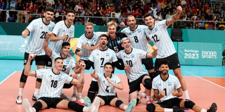 Con el necochense Marcos Richards Meana, la Selección Argentina de vóley tuvo un gran arranque en los Panamericanos de Chile