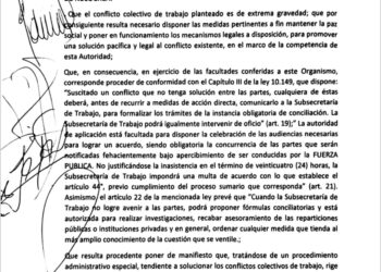 Conciliación obligatoria al conflicto con los guardavidas