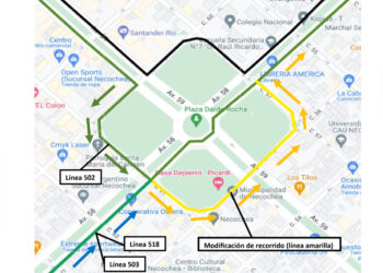 Plaza cerrada y cambios en el recorrido de micros por Carnaval
