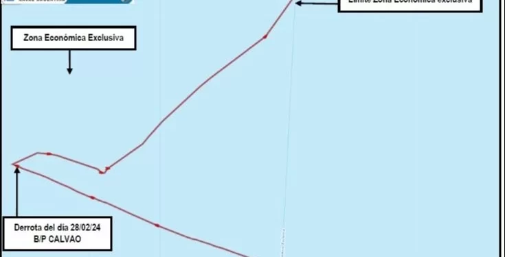 Prefectura detectó un buque dentro de la Zona Económica Exclusiva que habría pescado ilegalmente