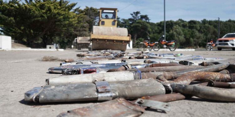 Se compactaron más de 370 escapes antirreglamentarios en el playón del Casino