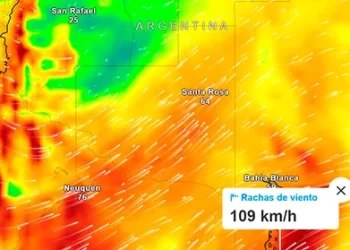 Alerta naranja del Servicio Meteorológico Nacional: ráfagas y lluvias fuertes con el alejamiento del ciclón de Argentina
