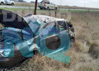 Un vehículo se despistó en la ruta hacia Lobería