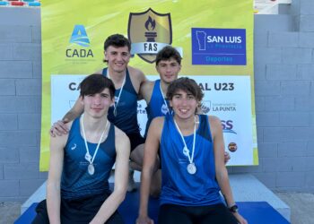 Santino Marchetti subcampeón argentino junto a la Federación Atlética bonaerense