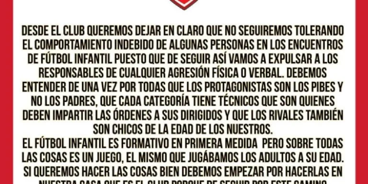 Mataderos combatirá la violencia en el fútbol infantil expulsando a los espectadores que insulten