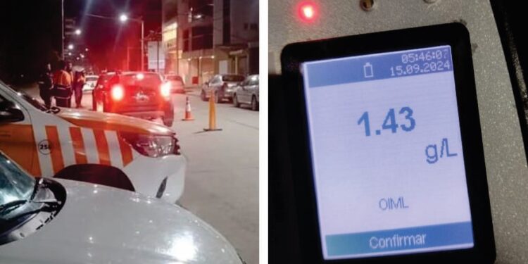 Labraron 66 actas de infracción en los operativos de Tránsito del fin de semana