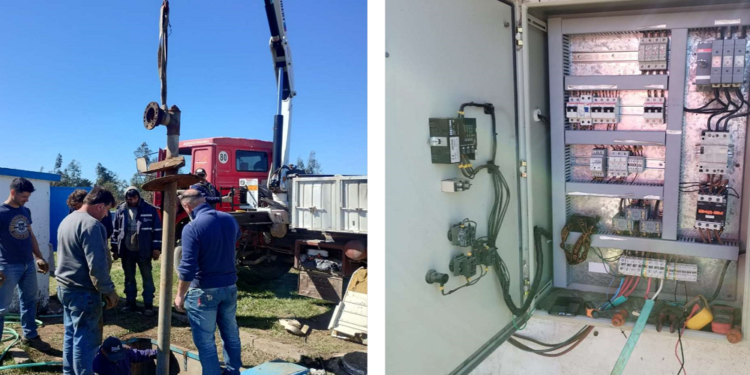 El Emsur dejó en pleno funcionamiento todos los pozos de la red de agua corriente