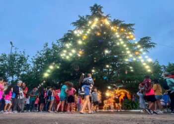 Con árbol iluminado y pesebre, se inauguró el nuevo paseo navideño de Quequén