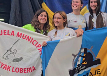 Destacada actuación de palistas necochenses en la primera regata de maratón 2025 en Jáuregui