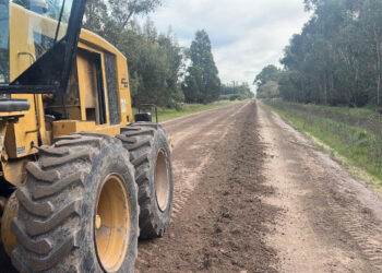 Fuerte despliegue del EMSUR en caminos rurales de todo el distrito