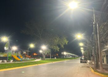 Avanza el recambio de luminarias en todo el distrito con una fuerte inversión municipal