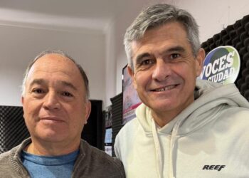 Pablo Palacios y Daniel Abregú: “El Club Ministerio de Obras Públicas de Quequén convoca a sus vecinos a celebrar su centenario”.