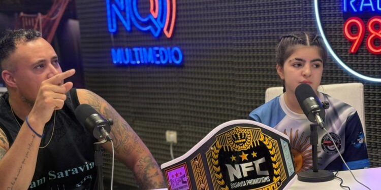 India Cafiel, la campeona necochense de 13 años que deslumbra en el kickboxing