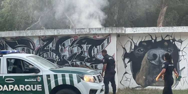 Vandalismo en el Anfiteatro “Pedro Arozarena”: incendio fue controlado rápidamente