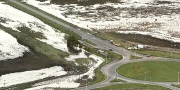 Impactantes imágenes aéreas muestran la magnitud de las inundaciones en la región