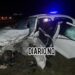 Violento triple choque en la Ruta 88: un taxista quedó atrapado y fue trasladado en grave estado