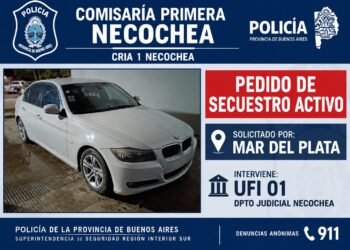 Detectaron un BMW con patente trucha en Necochea y descubrieron que tenía pedido de secuestro por robo