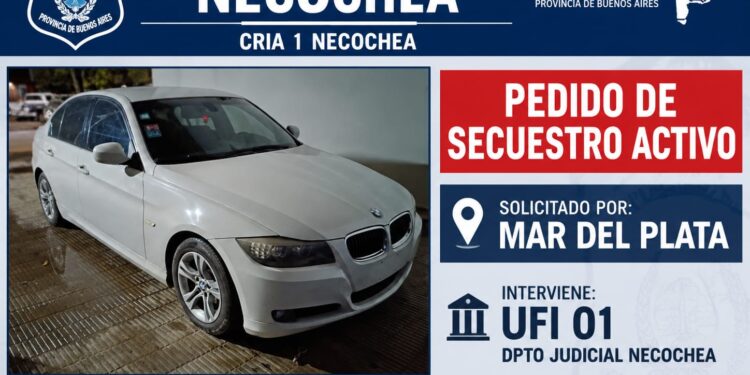 Detectaron un BMW con patente trucha en Necochea y descubrieron que tenía pedido de secuestro por robo