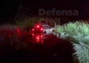Un auto despistó en la Ruta 228 por un derrame de cereal que se extendió a lo largo de un kilómetro